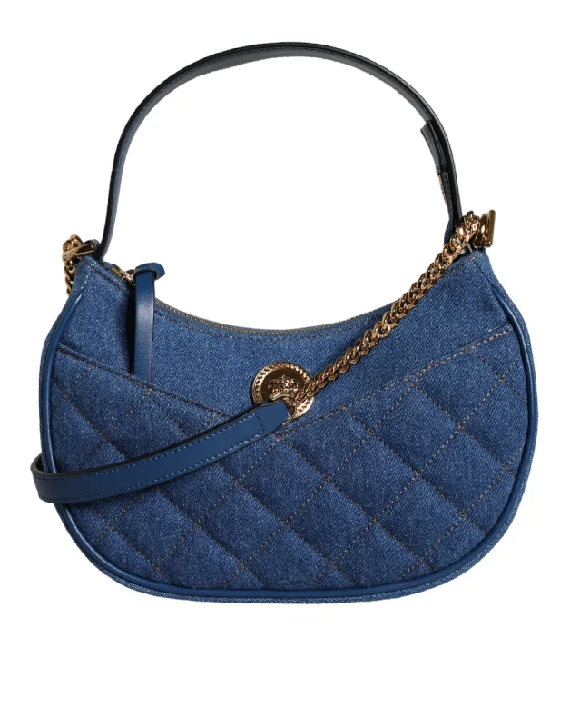 Versace  Quilted  Leather Top Handle Shoulder Women's Bag