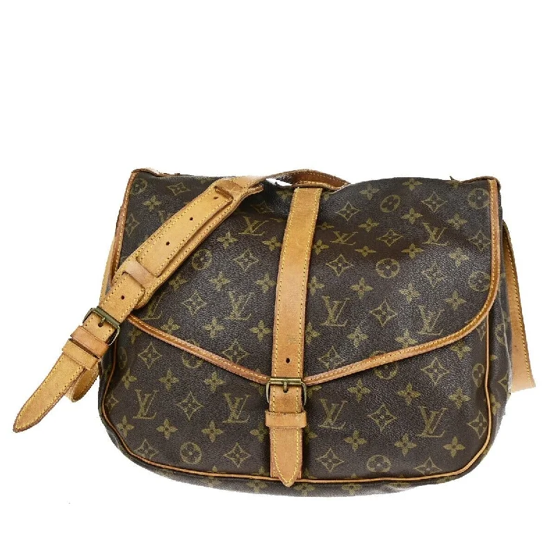 Louis Vuitton Saumur 35  Canvas Shoulder Bag (Pre-Owned)