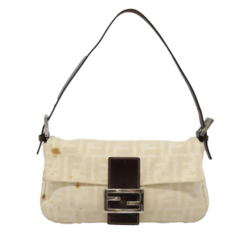 Fendi Mamma Baguette  Canvas Shoulder Bag (Pre-Owned)