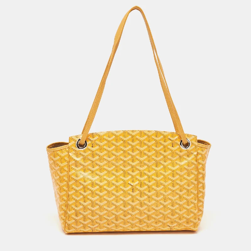 Goyard Mustard Goyardine Coated Canvas And Leather Rouette Pm Bag