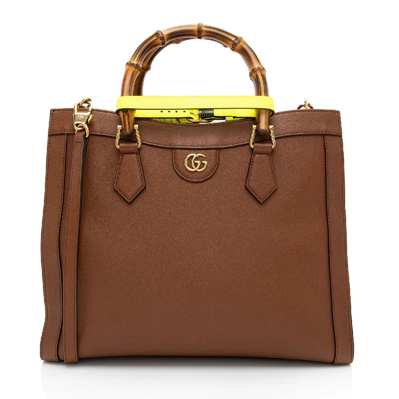 Gucci Cuir Leather Diana Medium Tote