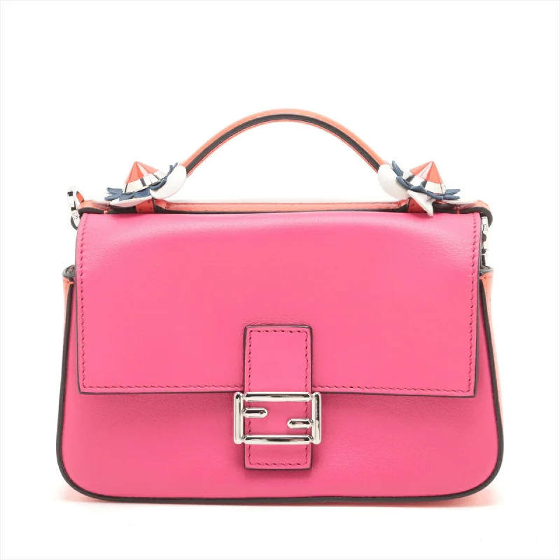 Fendi pink  Leather Handbag Tote Bag (Pre-Owned)