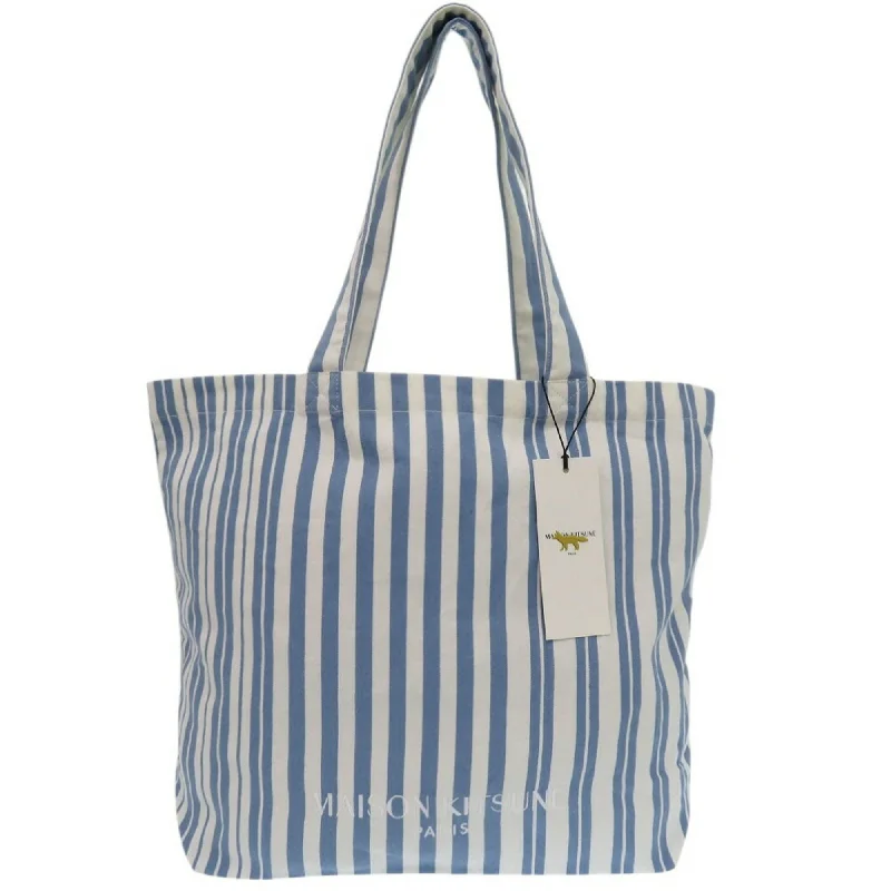 Maison Kitsune blue  Cotton Tote Bag (Pre-Owned)