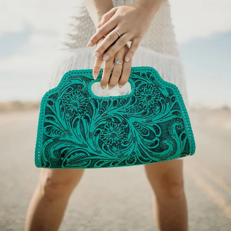 Clutch Floral Turquoise