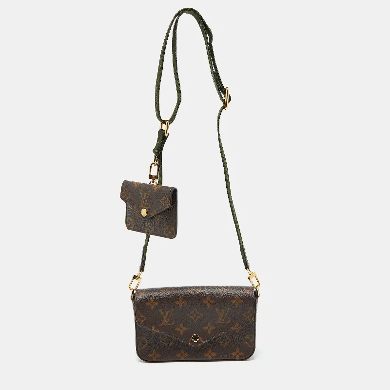 Louis Vuitton Khaki Monogram Canvas Félicie Strap & Go Bag