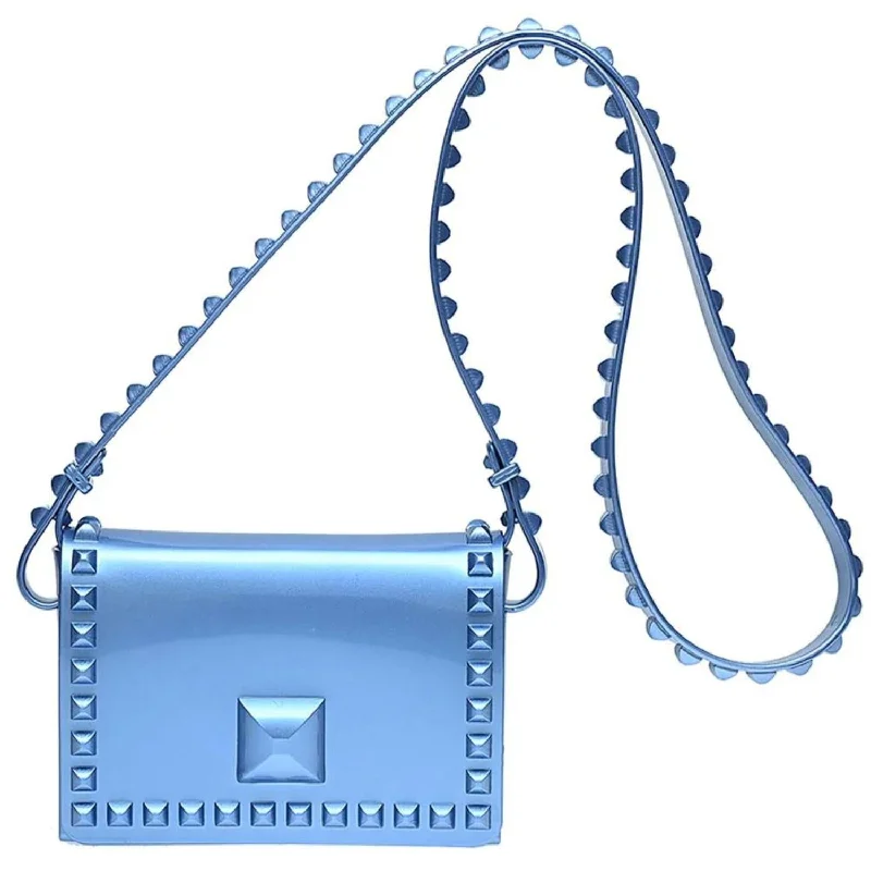 Women's Mini Graziella Flap Crossbody Bag In Metallic Blue