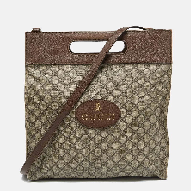 Gucci Beige/brown Gg Supreme Canvas And Leather Neo Vintage Tote