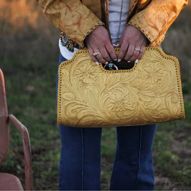 Clutch Floral Golden