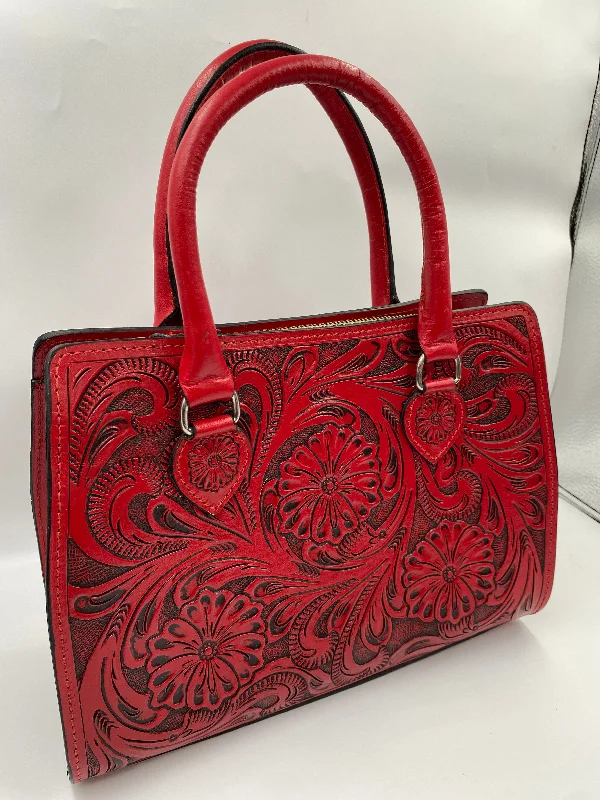 Full Floral Mini Tote Red