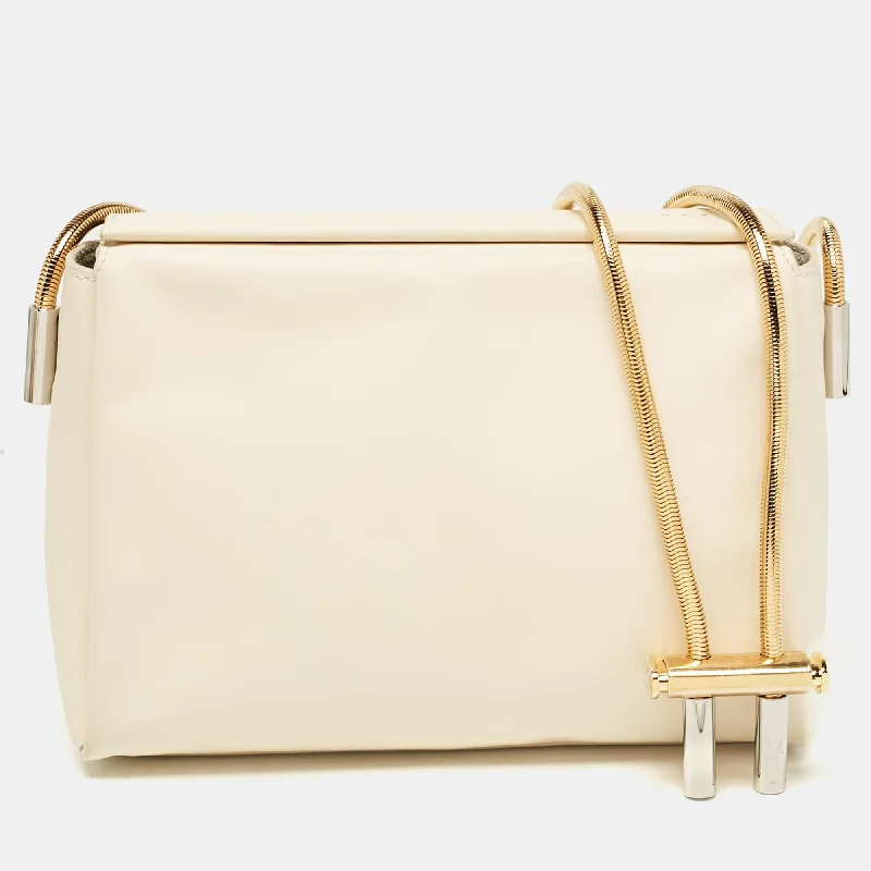 Marni Cream Leather Toggle Shoulder Bag