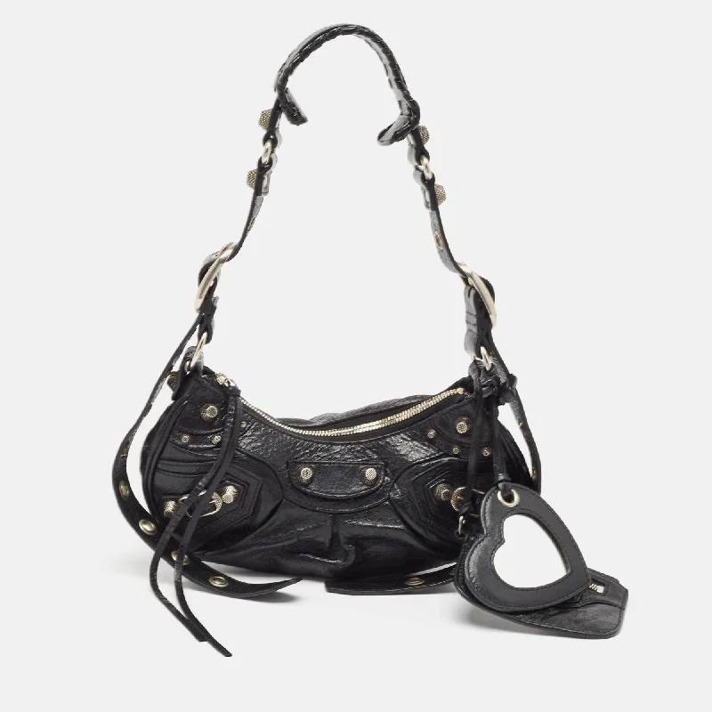 Balenciaga Black Leather Xs Le Cagole Shoulder Bag