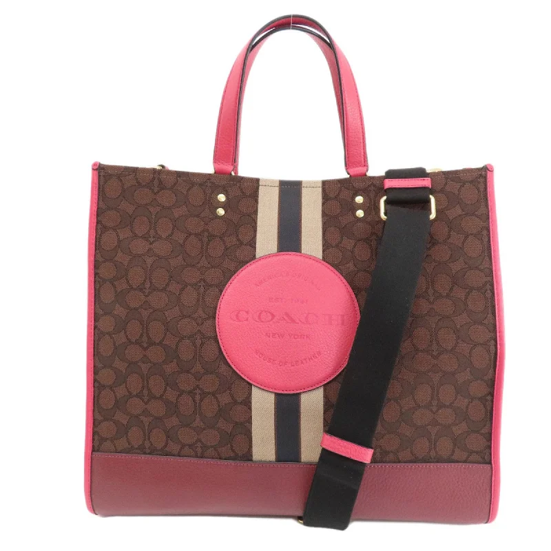 Coach  pink Canvas Tote Bag (Pre-Owned)