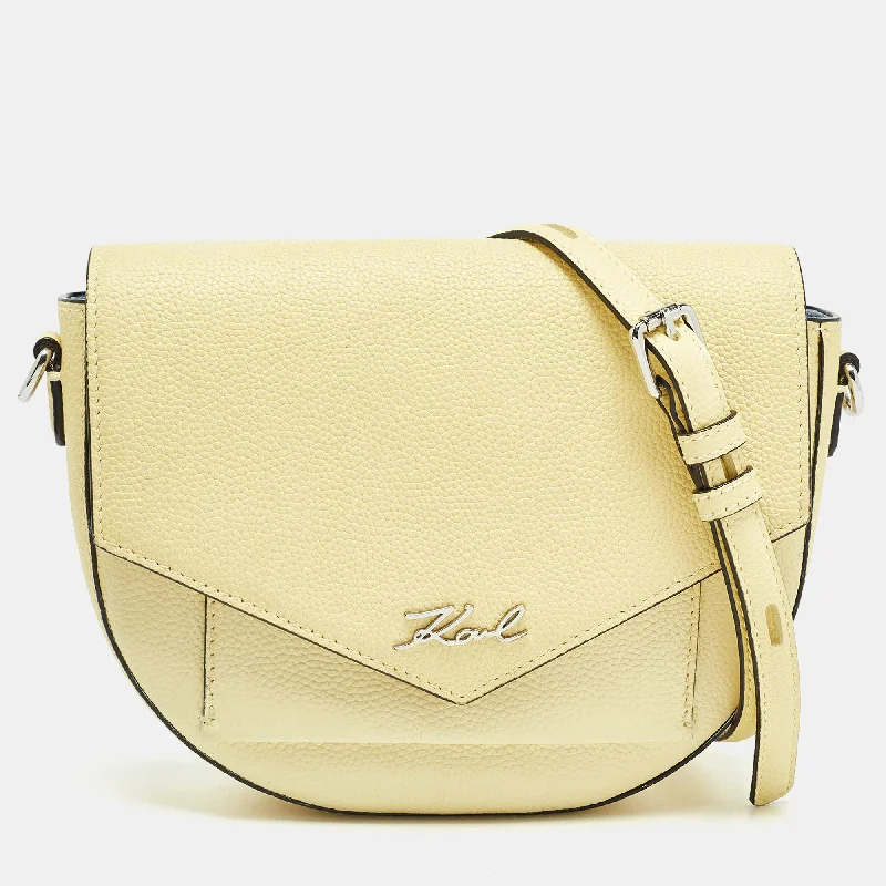 Karl Lagerfeld Light Yellow K/karry All Front Crossbody Bag