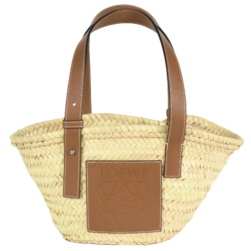 Loewe  Leather Straw Basket Tote Bag (Pre-Owned)