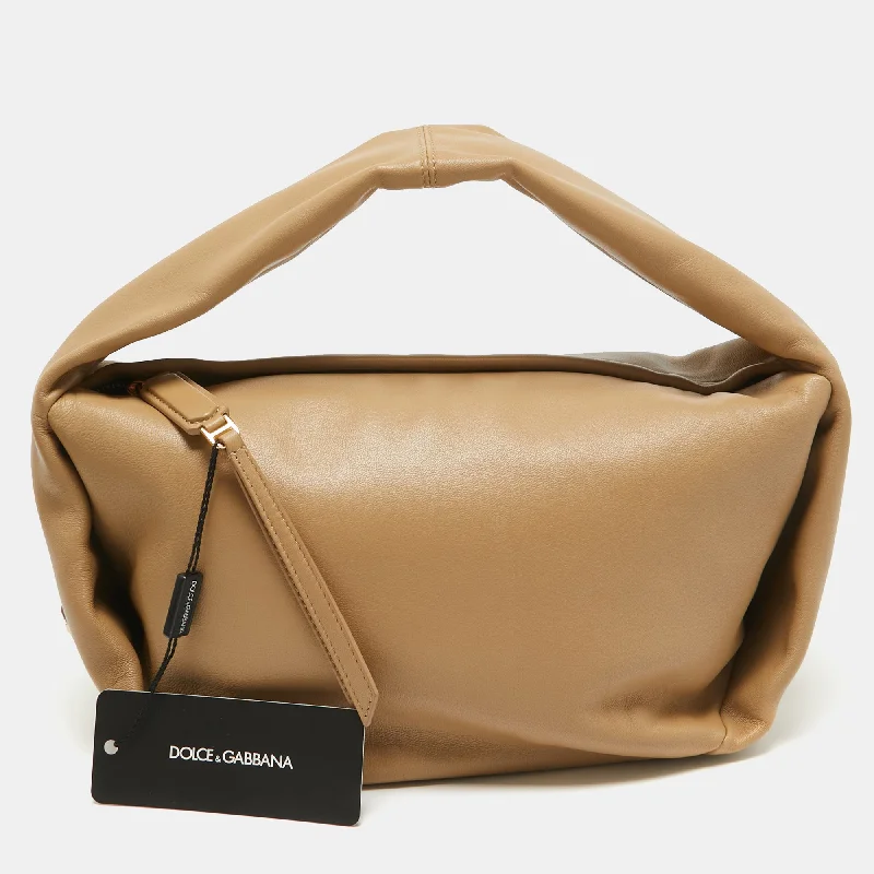 Dolce & Gabbana Beige Leather Shoulder Bag