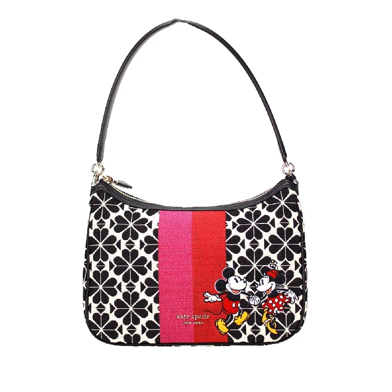 Kate Spade Disney 100 Sam Small Spade Flower Jacquard Canvas Shoulder Women's Bag