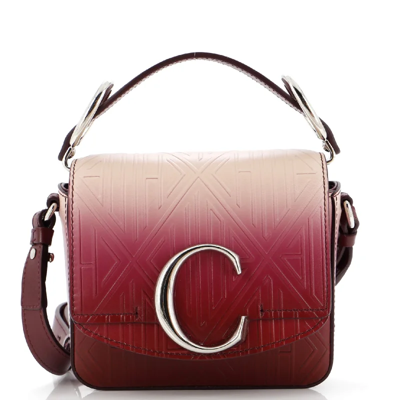 C Flap Bag Embossed Leather Mini