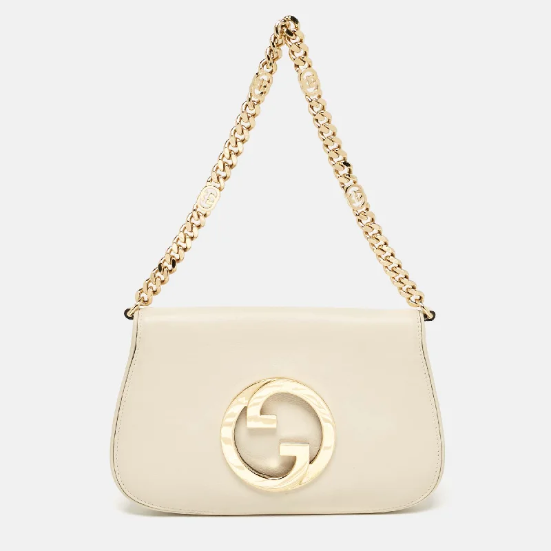 Gucci Off White Leather Small Blondie Shoulder Bag