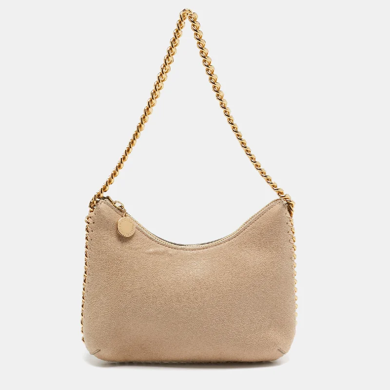 Stella Mccartney Beige Faux Suede Mini Falabella Shoulder Bag