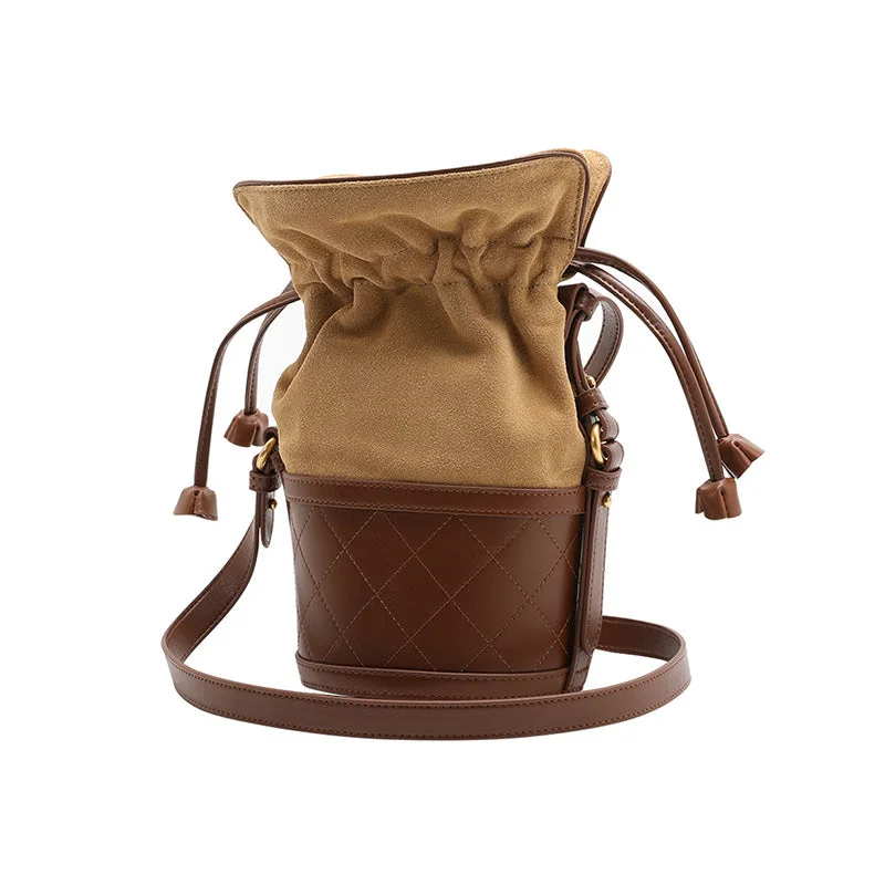 Stylish Womens Bucket Bag Leather Crossbody Bags Purse for Women