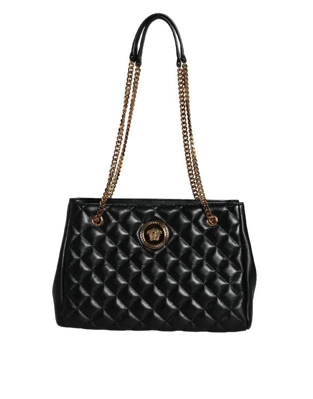 Versace  Nappa Leather Shoulder Chain Strap Women's Bag