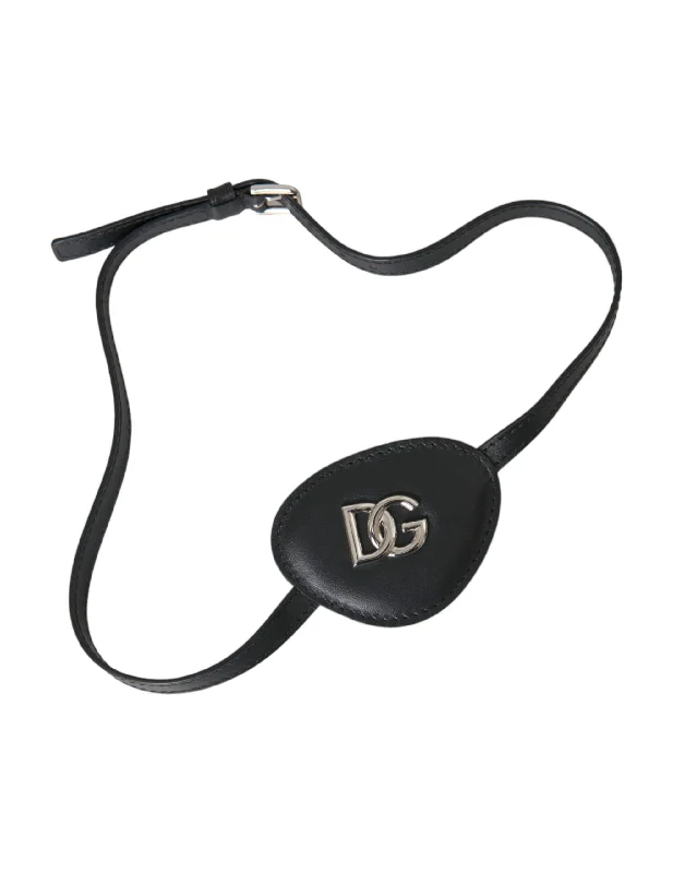 Dolce & Gabbana  Calfskin Leather Metal DG Logo Eye Women's Patch