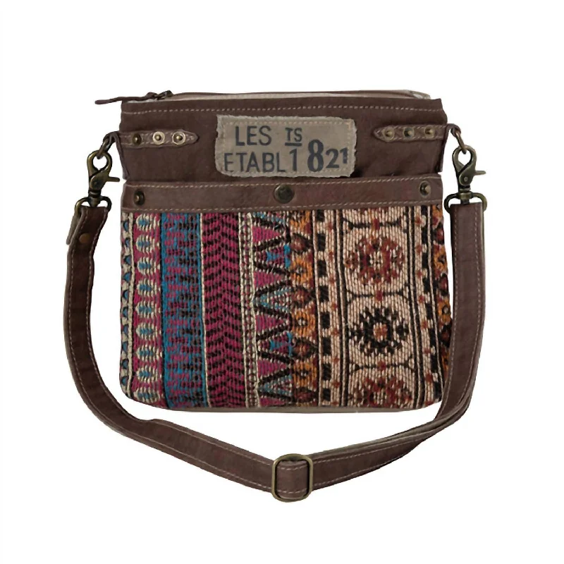 Women's Shirley Mixed Print Shoulder Bag In Brown