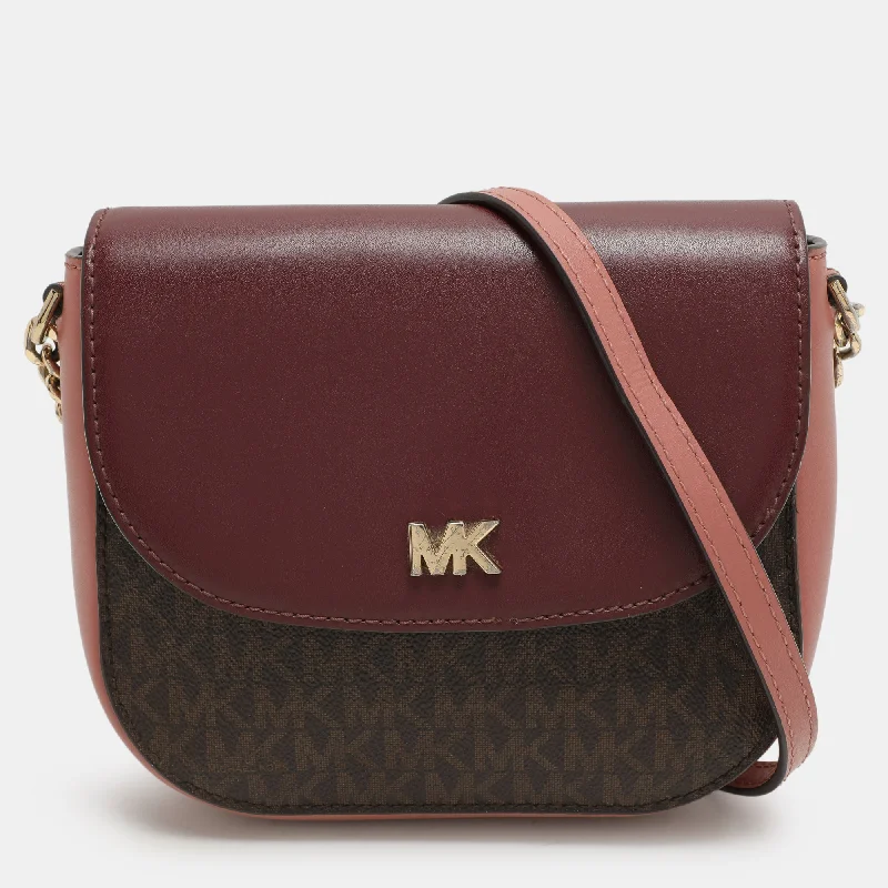 Michael Kors Multicolor Signature Coated Canvas And Leather Shoulder Bag