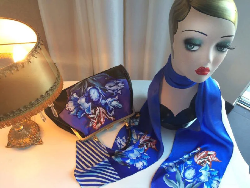 Handbag + Silk Scarf, Porcelain