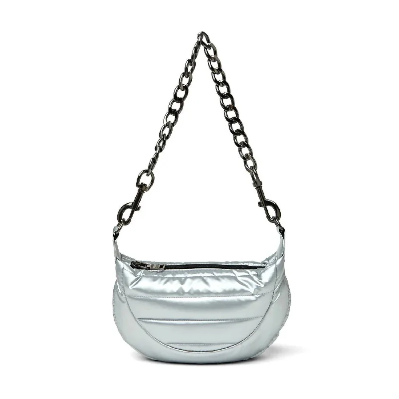 Women's Tiny Dancer Bag In Silver Liquid