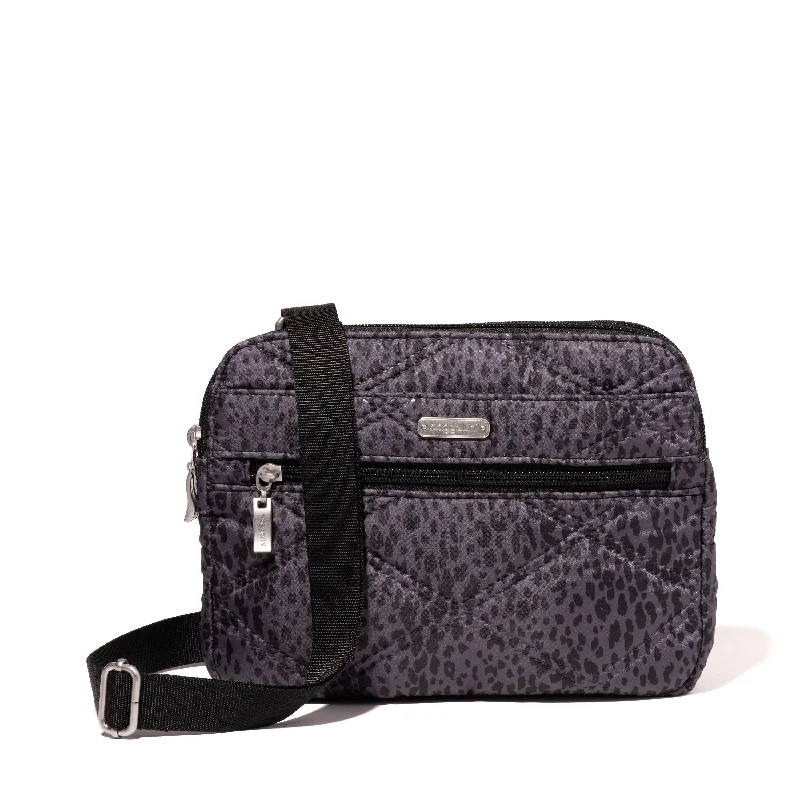 baggallini Quilted Double Zip Anytime Crossbody