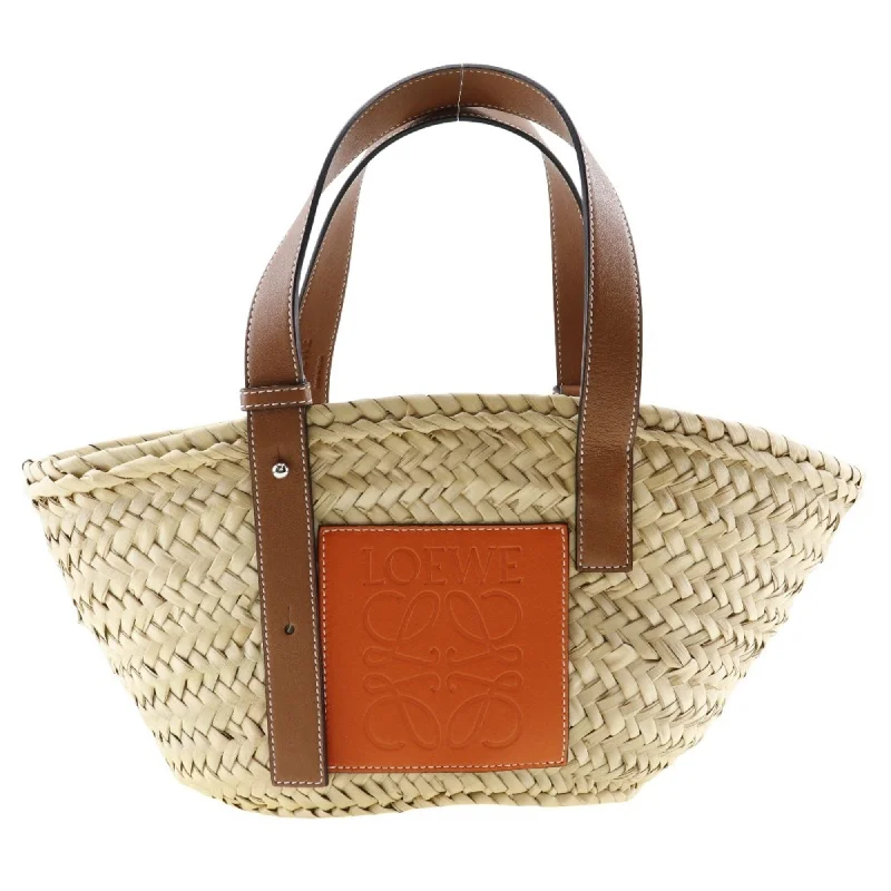 Loewe   Raffia Leather Basket Tote Bag (Pre-Owned)