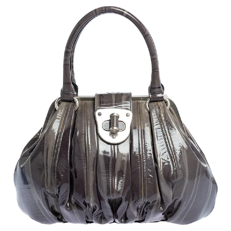 Alexander Mcqueen Patent Leather Elvie Satchel