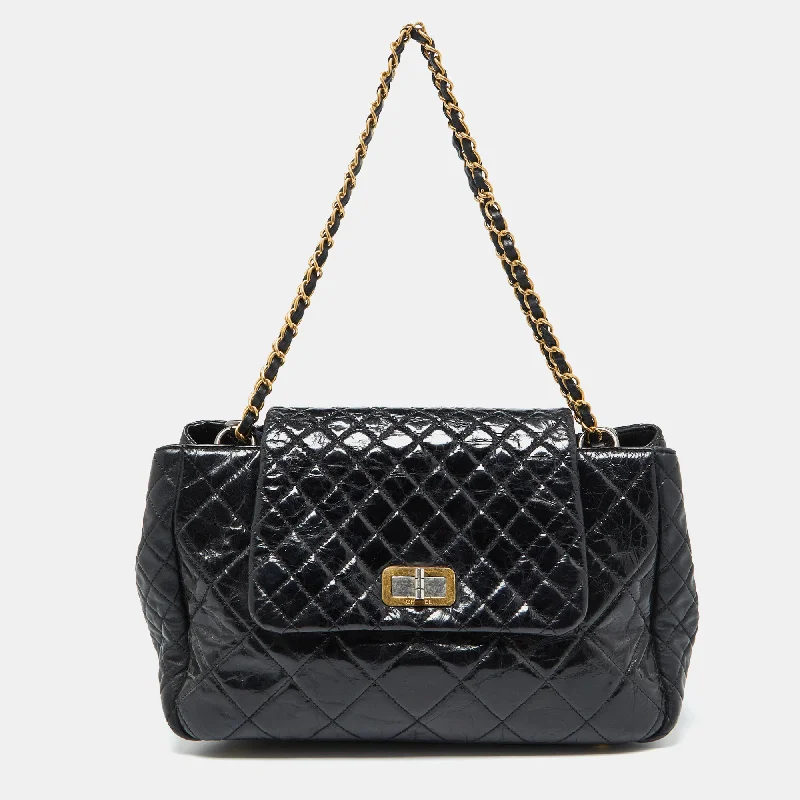 Chanel Black Quilted Leather Mix Reissue Accordion Flap Bag