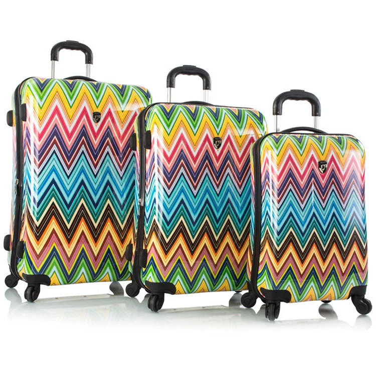 Heys Colour Herringbone 3 Piece Hardside Spinner Set