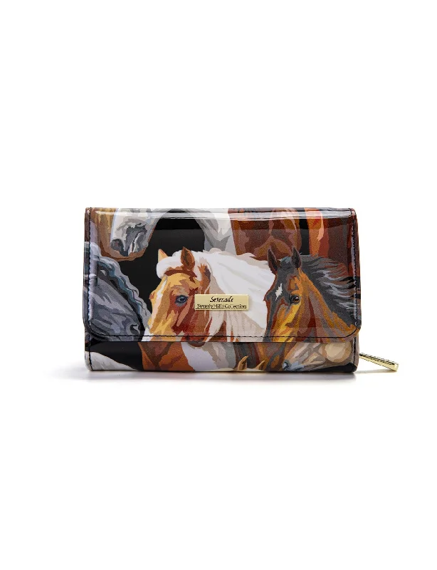 Serenade - WSF2402 Equestrian Medium Leather Wallet with RFID