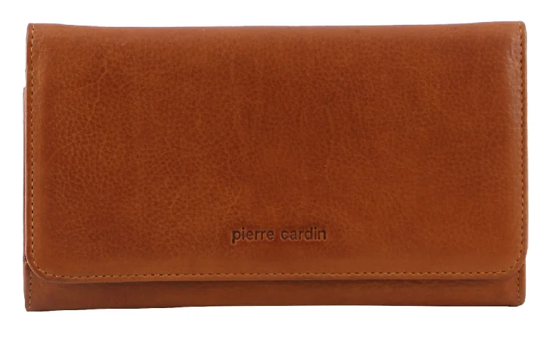 Pierre Cardin PC1976 Cognac Leather Ladies Wallet