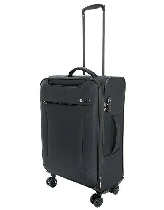 Tosca - So Lite 3.0 25in Medium 4 Wheel Soft Suitcase - Black