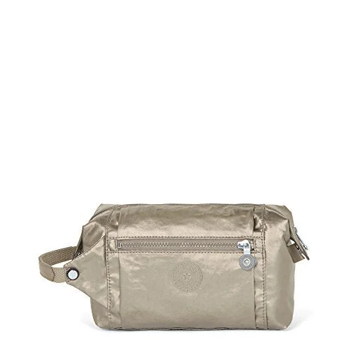 Kipling Women'S Aiden Metallic Toiletry Bag One Size Metallic Pewter