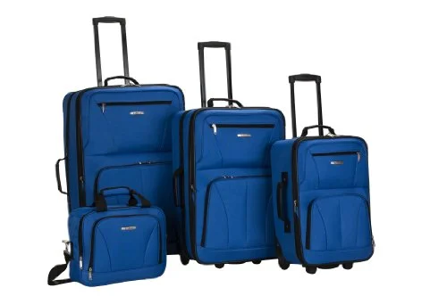 Rockland Luggage 4 Piece Set, Blue, One Size