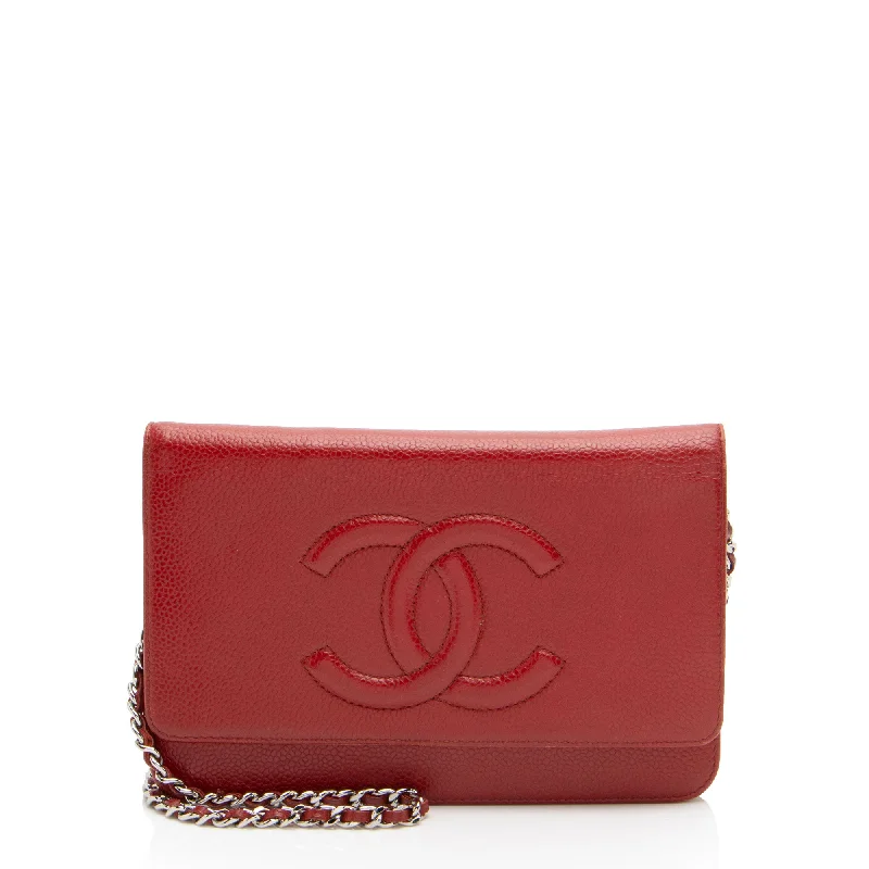 Chanel Caviar Leather Timeless CC Wallet on Chain