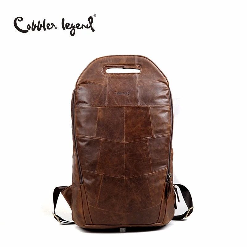 Cobbler Legend 2018 Men Cowhide Genuine Leather Fashion Vintage Backpacks Large Capacity Shoulder