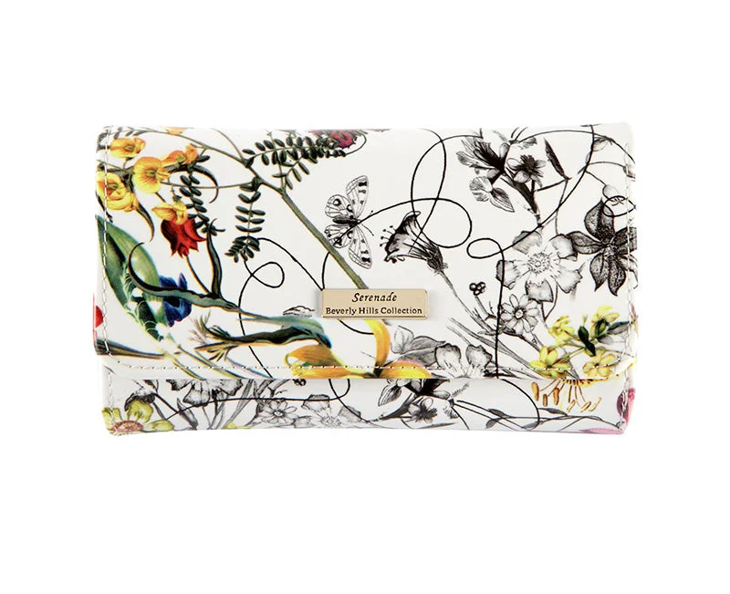 Serenade - Botanics WSH4702(G) RFID Blocking Medium Leather Wallet - Floral