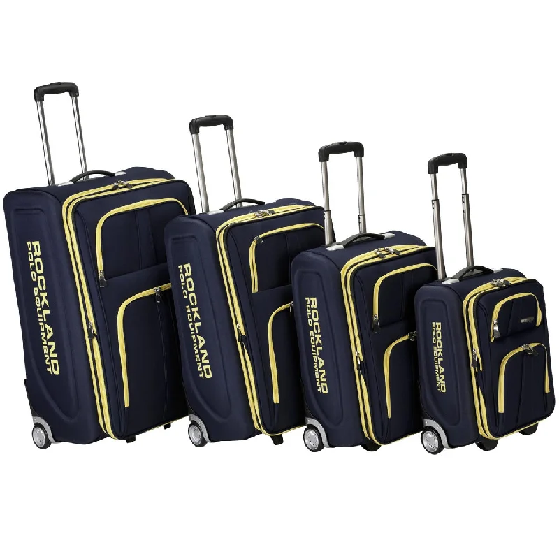 Rockland Luggage Polo Equipment Varsity 4 Piece Luggage Set