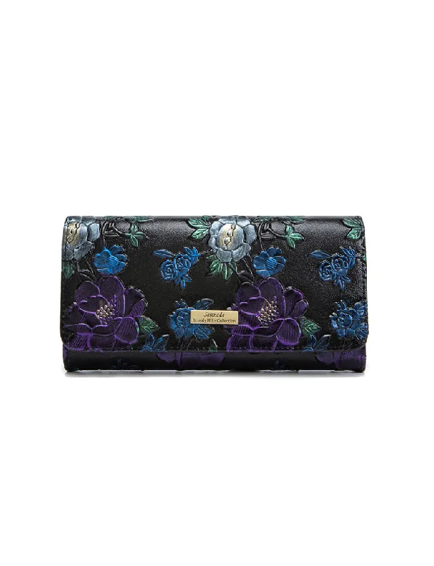 Serenade - Vincent Large RFID Hand Painted Wallet - Floral