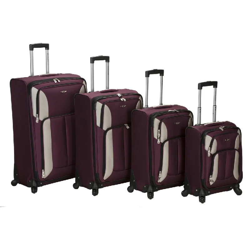 Rockland Luggage Impact Quad Spinner 4 Piece Luggage Set