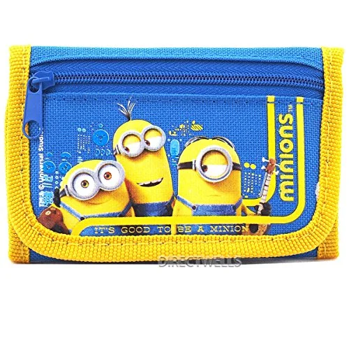 Despicable Me Minions Good Quality Children Blue Trifold Wallet (1 Wallet)