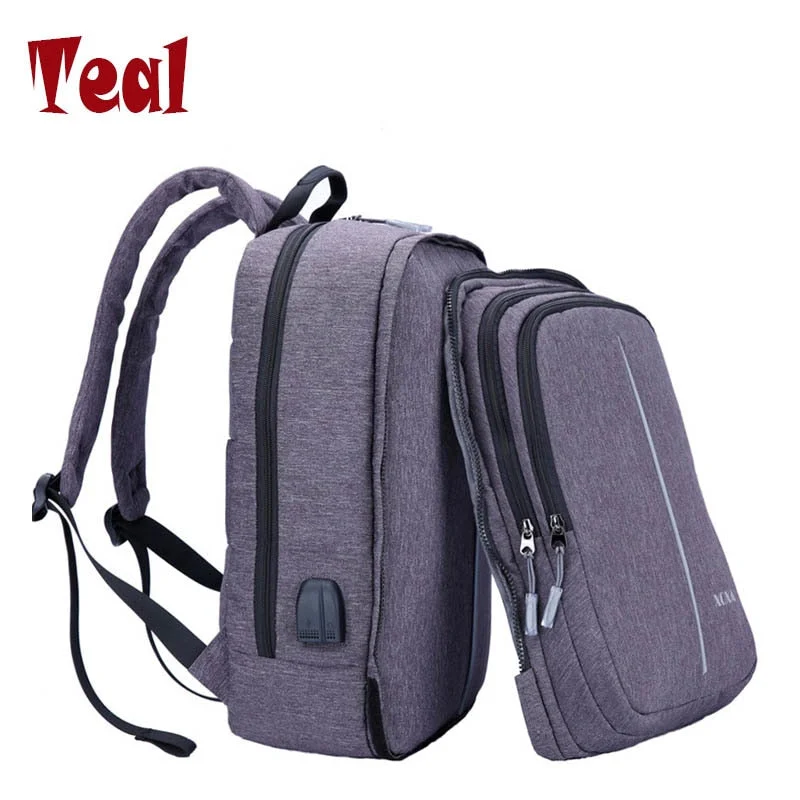 2017 Hot Fashion Men'S Backpack Canvas Men Laptop Bag 15.6 Inch Multifunction Backpack Large