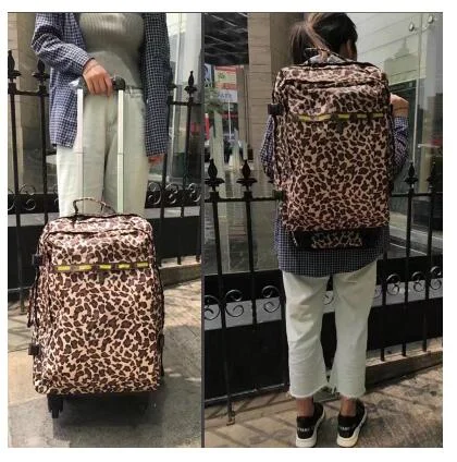 Wheeled Suitcase Women Travel Trolley Backpack Luggage Bags Travel Backpack Bags Rolling Luggage