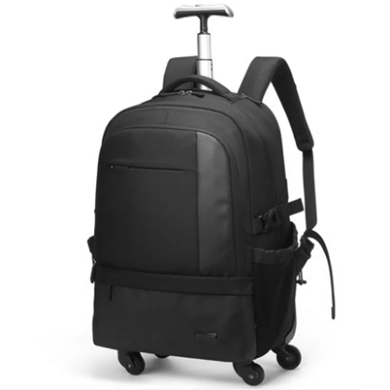 New Men Multifunction Trolley Backpack Boarding Suitcase Back Pull Dual-Use Boy Business Trolley